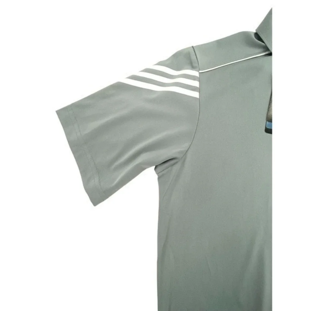 Adidas Mens Climacool Golf Polo Short‎ Sleeve Shirt Grey Size Medium